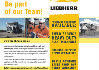 Liebherr Australia Jobs Campaign